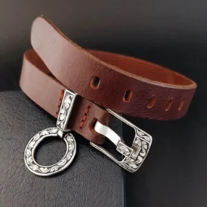 Silverbound — Hand Engraved Leather & Silver BDSM Collar